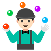 Emoji 🤹🏻 Persona Che Fa Giocoleria: Carnagione Chiara su Google Android 7.0.