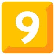 Emoji 9️⃣ Tasto: 9 su Google Android 7.0.