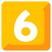 Emoji 6️⃣ Tasto: 6 su Google Android 7.0.