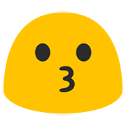 😗 Emoji Rosto Beijando na Google Android 7.0.