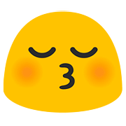 😚 Emoji küssendes Gesicht mit geschlossenen Augen Google Android 7.0.