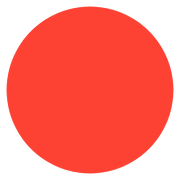 Émoji 🔴 Disque Rouge sur Google Android 7.0.