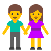 Emoji 👫 Uomo E Donna Che Si Tengono Per Mano su Google Android 7.0.