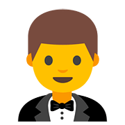 🤵 Emoji Person im Smoking Google Android 7.0.