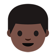 Emoji 👨🏿 Uomo: Carnagione Scura su Google Android 7.0.
