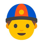 Emoji 👲 Uomo Con Zucchetto Cinese su Google Android 7.0.
