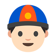 👲🏻 Emoji Mann mit chinesischem Hut: helle Hautfarbe Google Android 7.0.