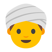 👳 Emoji Person mit Turban Google Android 7.0.