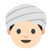 👳🏻 Emoji Persona Con Turbante: Tono De Piel Claro en Google Android 7.0.