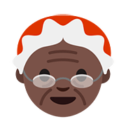 🤶🏿 Emoji Mamãe Noel: Pele Escura na Google Android 7.0.