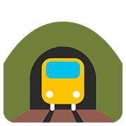 Emoji 🚞 Ferrovia Di Montagna su Google Android 7.0.