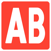 🆎 Emoji Großbuchstaben AB in rotem Quadrat Google Android 7.0.