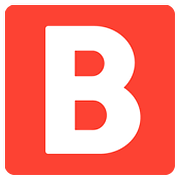 🅱️ Emoji Großbuchstabe B in rotem Quadrat Google Android 7.0.