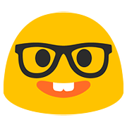 Emoji 🤓 Faccina Nerd su Google Android 7.0.