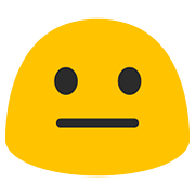 Emoji 😐 Faccina Neutra su Google Android 7.0.