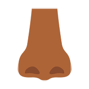 Emoji 👃🏾 Naso: Carnagione Abbastanza Scura su Google Android 7.0.