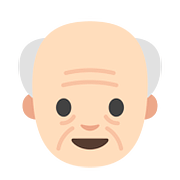 Emoji 👴🏻 Uomo Anziano: Carnagione Chiara su Google Android 7.0.