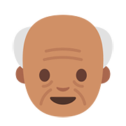 Émoji 👴🏽 Homme âgé : Peau Légèrement Mate sur Google Android 7.0.