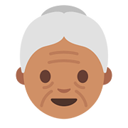 👵🏽 Emoji Anciana: Tono De Piel Medio en Google Android 7.0.