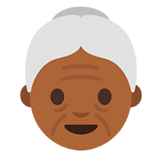 👵🏾 Emoji ältere Frau: mitteldunkle Hautfarbe Google Android 7.0.