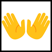 👐 Emoji Mãos Abertas na Google Android 7.0.
