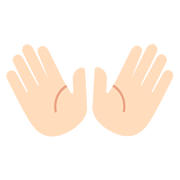 👐🏻 Emoji Mãos Abertas: Pele Clara na Google Android 7.0.