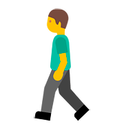 🚶 Emoji Persona Caminando en Google Android 7.0.