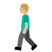 Émoji 🚶🏼 Personne Qui Marche : Peau Moyennement Claire sur Google Android 7.0.