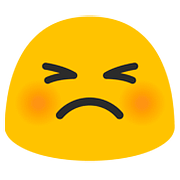 Emoji 😣 Faccina Perseverante su Google Android 7.0.