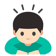 🙇🏻 Emoji Persona Haciendo Una Reverencia: Tono De Piel Claro en Google Android 7.0.