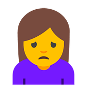 🙍 Emoji Persona Frunciendo El Ceño en Google Android 7.0.