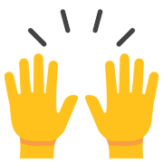 🙌 Emoji Mãos Para Cima na Google Android 7.0.
