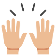 Émoji 🙌🏼 Mains Levées : Peau Moyennement Claire sur Google Android 7.0.