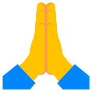 Emoji 🙏 Mani Giunte su Google Android 7.0.