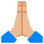 🙏🏼 Emoji Manos En Oración: Tono De Piel Claro Medio en Google Android 7.0.