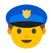 Emoji 👮 Agente Di Polizia su Google Android 7.0.