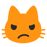 😾 Emoji Rosto De Gato Mal-humorado na Google Android 7.0.