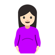 🤰🏻 Emoji Mujer Embarazada: Tono De Piel Claro en Google Android 7.0.