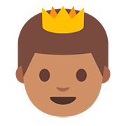 🤴🏽 Emoji Príncipe: Tono De Piel Medio en Google Android 7.0.