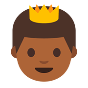 🤴🏾 Emoji Príncipe: Tono De Piel Oscuro Medio en Google Android 7.0.