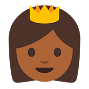 👸🏾 Emoji Prinzessin: mitteldunkle Hautfarbe Google Android 7.0.
