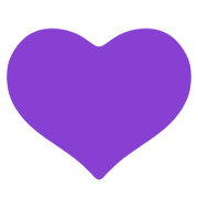 Émoji 💜 Cœur Violet sur Google Android 7.0.