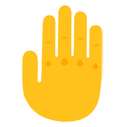 Emoji 🤚 Dorso Mano Alzata su Google Android 7.0.
