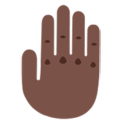 Emoji 🤚🏿 Dorso Mano Alzata: Carnagione Scura su Google Android 7.0.