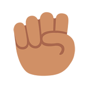 Emoji ✊🏽 Pugno: Carnagione Olivastra su Google Android 7.0.