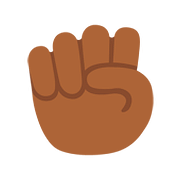 ✊🏾 Emoji erhobene Faust: mitteldunkle Hautfarbe Google Android 7.0.