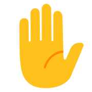 ✋ Emoji Mão Levantada na Google Android 7.0.