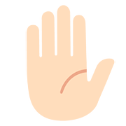 ✋🏻 Emoji Mão Levantada: Pele Clara na Google Android 7.0.