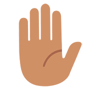 Emoji ✋🏽 Mano Alzata: Carnagione Olivastra su Google Android 7.0.