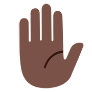✋🏿 Emoji Mão Levantada: Pele Escura na Google Android 7.0.